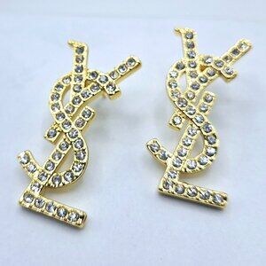 YSL Yves Saint Laurent Earrings Golden